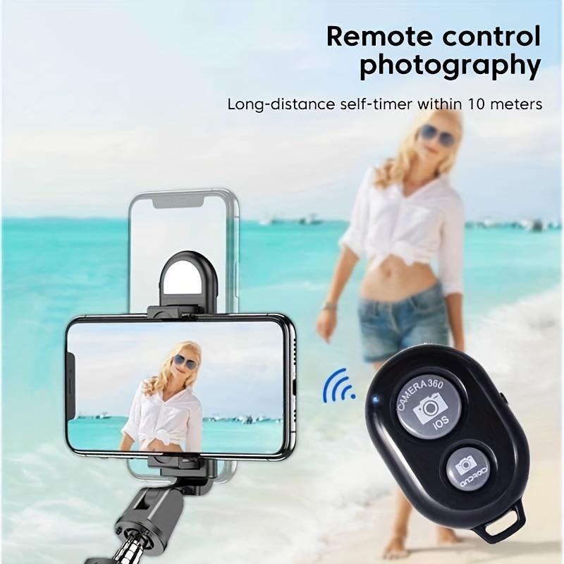 Wireless Remote Shutter for Phone, 1 Count Long-Distance BT Wireless Controller, Portable Mini Cellphone Selfie Controller, Remote Control Button For IOS & Android Smartphones, Selfie Accessories