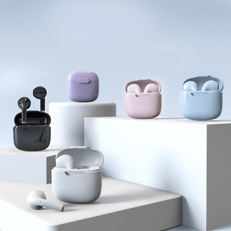 Mini Bluetooth Earphones-Dual Headsets- TWS True Wireless In-Ear Headphones-Macaron Color Christmas Gift Headset-Call Touch Earbud