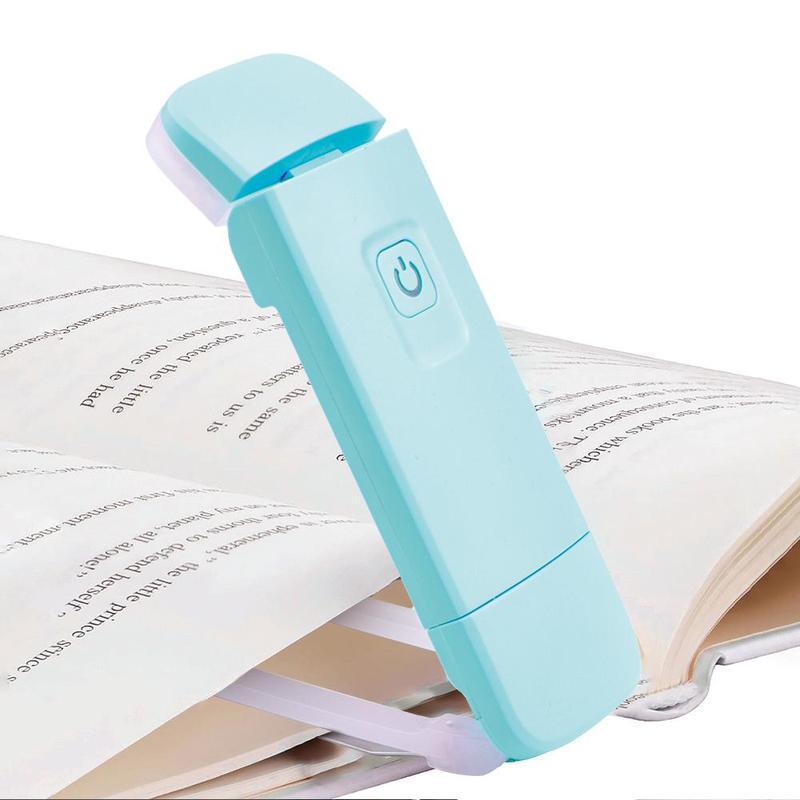 USB Rechargeable Book Light, Flexible Design, Brightness Adjustable LED Clip on Portable Bookmark Light for Reading in Bed, Car, Indoor Lighting