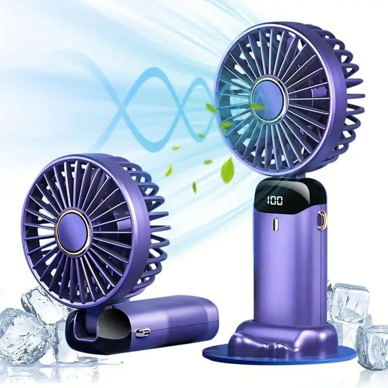 Portable Handheld Fan, USB Rechargeable Cooling Fan, Adjustable Fan for Home Office School Travel, Room Accessories