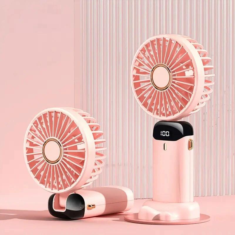 Portable Handheld Fan, USB Rechargeable Cooling Fan, Adjustable Fan for Home Office School Travel, Room Accessories