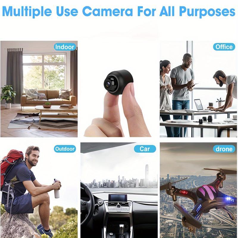 1 Pieces of HD Mini Night Vision Wireless Camera, indoor mini camera cctv- Portable Recorder with Wi-Fi,APP Remote Control,1080P Image Quality, Easy Installation, and Real-time Monitoring for Smart Home Security camera, security cameras for home