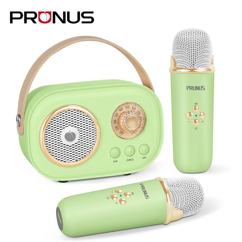 PRUNUS C20 Mini Karaoke Machine Portable Bluetooth Speaker with Wireless Microphone 6 Sound Modes for Kids Home Party Birthday Gifts for Girls Boys