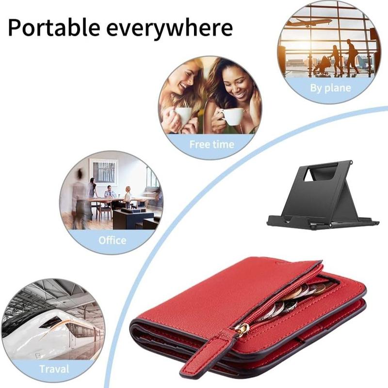 Foldable Desktop Phone Holder, Multipurpose Creative Phone Stand, Portable Phone Accessories for Home Office Travel