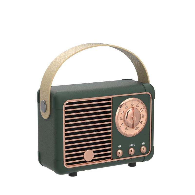 Mini Wireless Bluetooth Speaker, Vintage Decoration, Cute Retro Style, Desktop Decoration, Accessory, Gift for iPhone Android (Green) Audio Compact Portable Connection Stereo