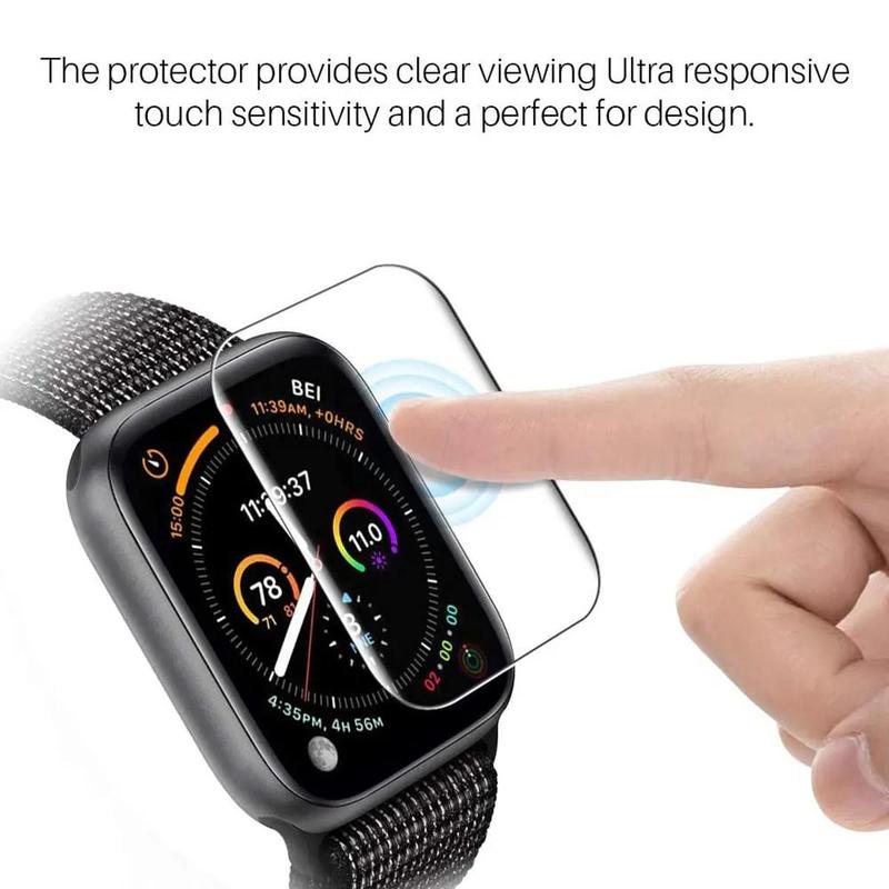 Soft Screen Protector, 5 Counts set Full Protective HD Hydrogel Screen Film, Wearable Accessories Compatible with Apple Watch Ultra 1 2 9 8 7 6 SE 5 4 3