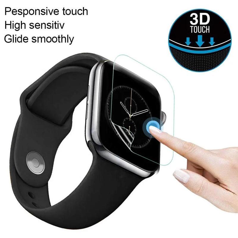 Soft Screen Protector, 5 Counts set Full Protective HD Hydrogel Screen Film, Wearable Accessories Compatible with Apple Watch Ultra 1 2 9 8 7 6 SE 5 4 3