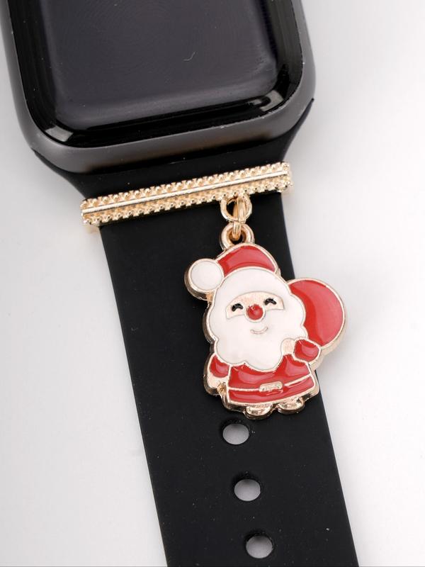 Cartoon Santa Claus Charms for Apple Watch Band 41mm 40mm 38mm 9 8 7 SE 6 5 4 3 2 1, Fashionable Accessories for Apple Watch, Trendy Watch Accessories for Women