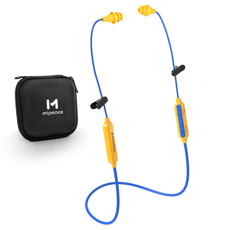 MIPEACE MI08 Bluetooth Work Earplugs Headphone, Wireless in-Ear Noise Isolating Earbuds,29dB Noise Reduction Headphone with Mic and Control,19+ Hours Battery for Lawn Mowing Safety Industrial Construction Audio  Noise Cancelling gift Electronic Headset