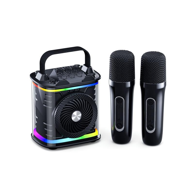 Karaoke Machine for Kids Adults, Portable Wireless KTV Set, Speaker with 2 Mic and Light, Gifts for All Smartphones, Birthday, Family, Home Party Easy To Carry for Outdoor Travel for Christmas Gifts for Men and Women