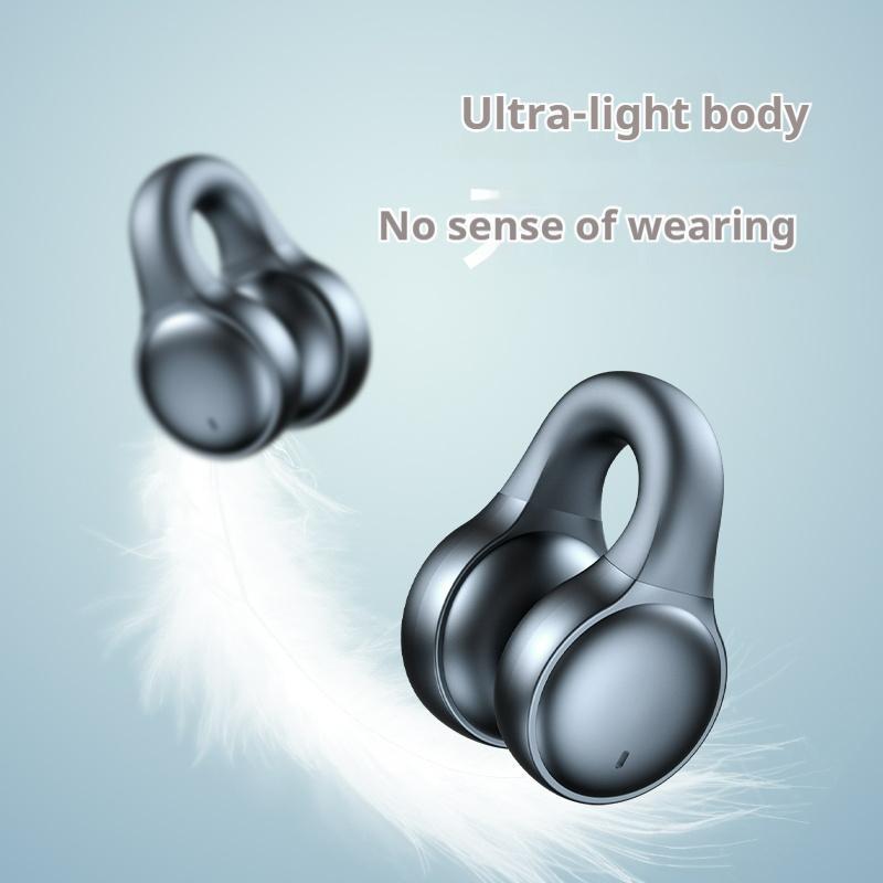 Wireless Earphone, Clip-Ear Design Earphone with Charging Case, Noise Cancelling Headphone for Gaming, Sports, Running