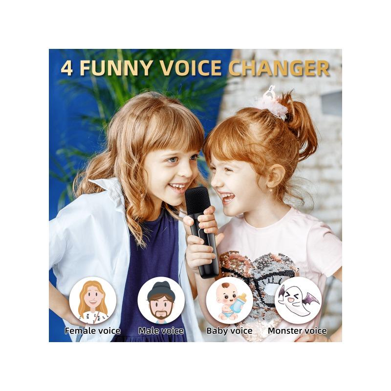 Karaoke Machine for Kids Adults, Portable Wireless KTV Set, Speaker with 2 Mic and Light, Gifts for All Smartphones, Birthday, Family, Home Party Easy To Carry for Outdoor Travel for Christmas Gifts for Men and Women