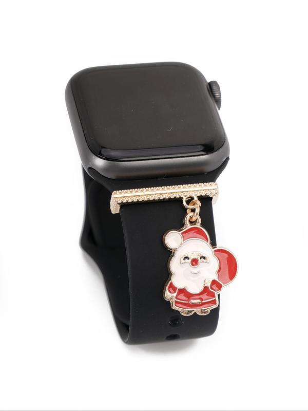 Cartoon Santa Claus Charms for Apple Watch Band 41mm 40mm 38mm 9 8 7 SE 6 5 4 3 2 1, Fashionable Accessories for Apple Watch, Trendy Watch Accessories for Women