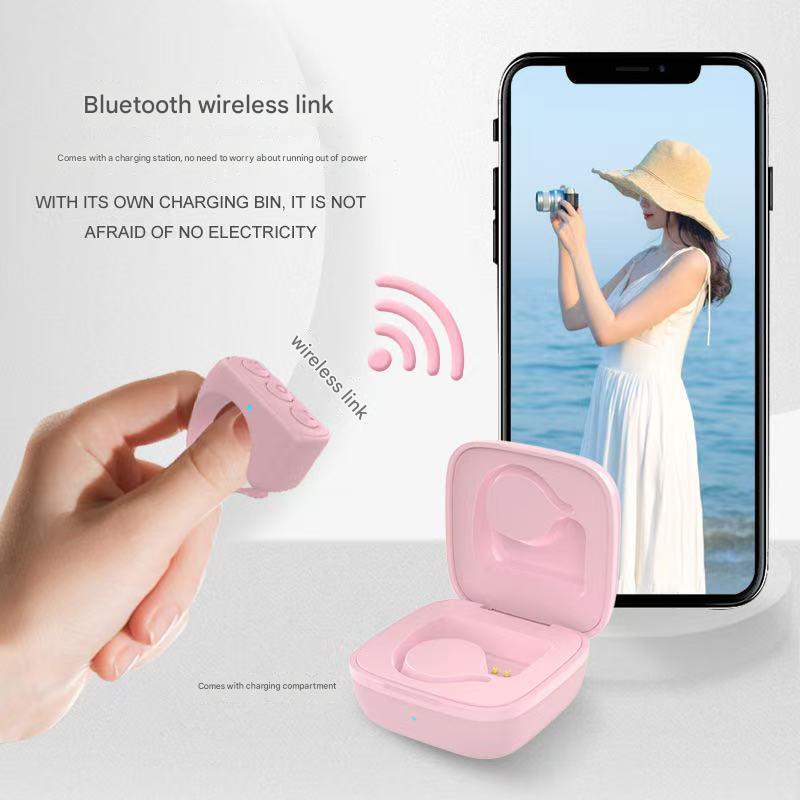 New selfie control short video artifact swipe screen to like short video smart bluetooth ring remote control