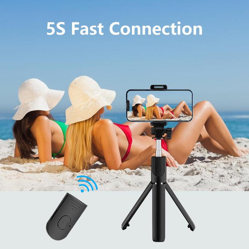 Portable Selfie Stick, 360-Degree Rotatable Phone Holder, Handheld Selfie Stick, Mobile Phone Accessories for Live Streaming, Vlogging, Travel