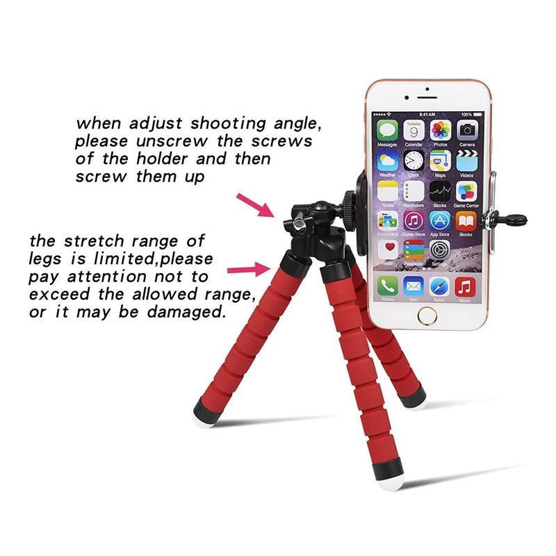 Mini Tripod, Octopus Design Mini Tripod Stand, Smartphone Tripod Stand, Mobile Phone Holder Clip, Phone Accessories