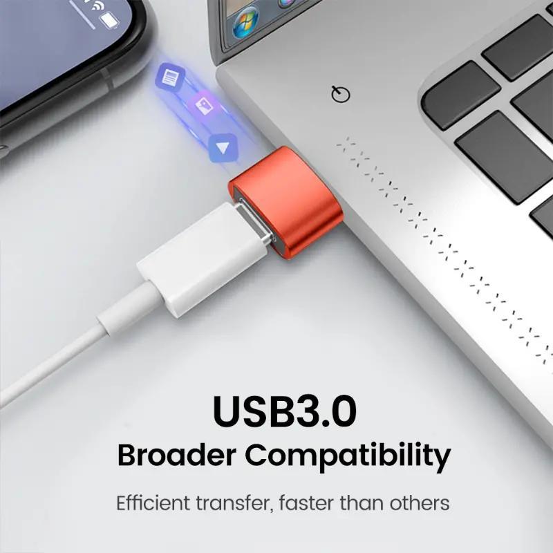 6A Fast Transfer Type-C to USB Adapter, OTG Adapter, PD Phone Charging Adapter, Suitable for iPhone, Apple, Samsung, Huawei, Android Phone, Laptop & More