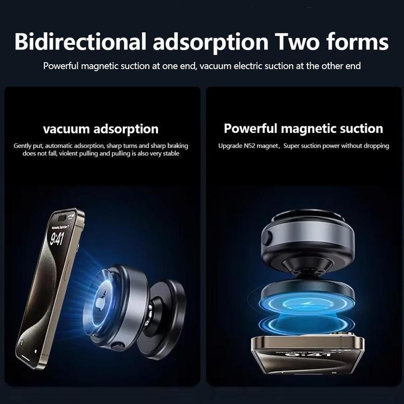 Electric Suction Cup Car Holder, 360° Rotatable Magnetic Cellphone Car Holder, Universal Phone Holder Car Magnetic Navigation Holder, Car Interior Accessories, Car Accessories