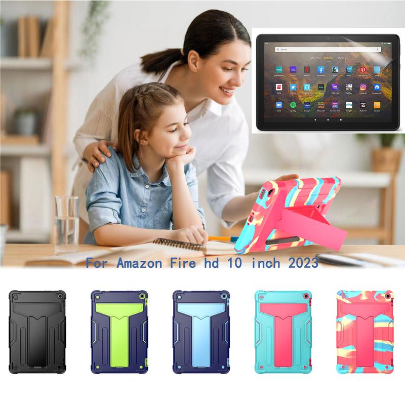 For  Fire HD 10 2023 2021 Tablet Heavy Duty Hybrid Case with Kickstand Cover