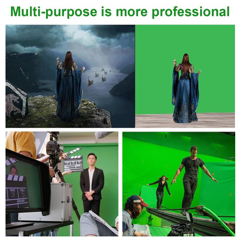 Green Background Cloth, Green Screen Background, Polyester Fiber Green Screen Background Cloth for Video Studio Photography Live Edit