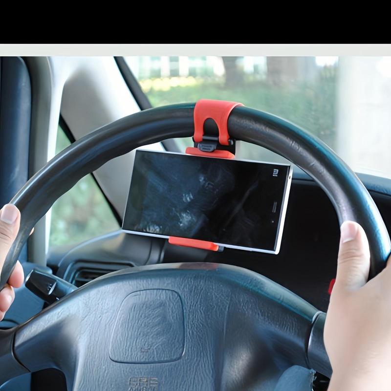 Car Steering Wheel Phone Holder, Mobile Phone Navigation Holder, Suitable for Electronic Devices with a Width Between 55-75mm