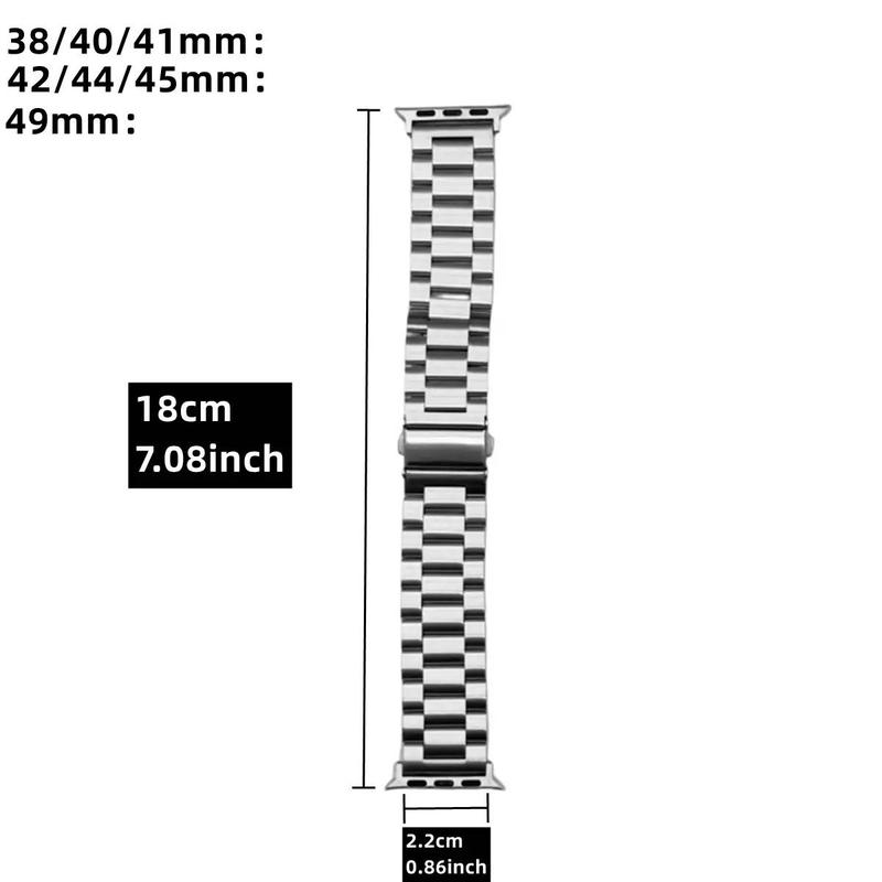 Stainless Steel Watch Band for iWatch (Band & Case Only), Fashion Watch Band for Men & Women, Smart Watch Accessories for Apple Watch Series 9 8 7 6 5 4 3 2 1