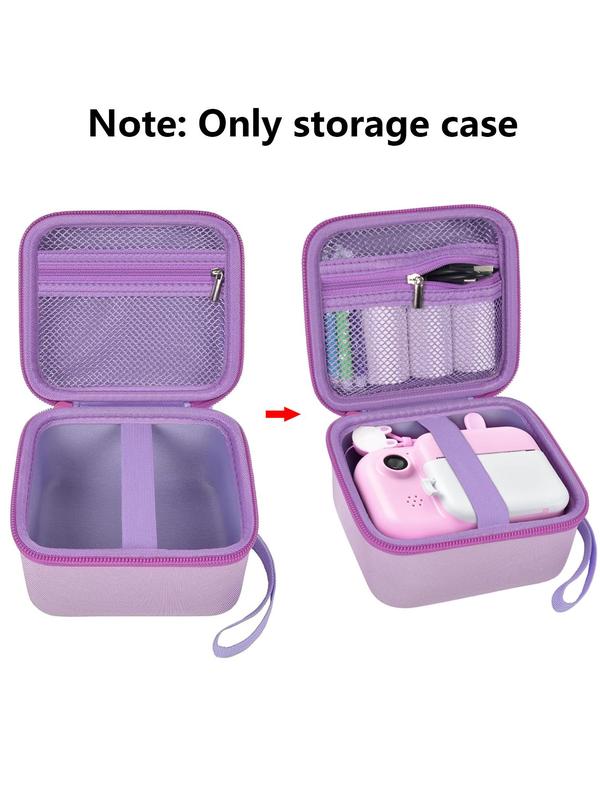 Kid's Plain Color Camera Case, Camera Storage Holder Bag, Camera & Print Paper Storage Bag, Travel Organizer for Kids