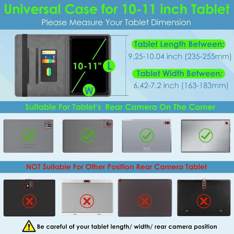 Universal 10 inch Tablet Case,10.1 inch Android Tablet Case, Tablet Cases for 10.1 inch Android Tablets, Tablet Cover for 10.1 inch Tablet Android,Leather Protective Cover,2-Angle Viewing