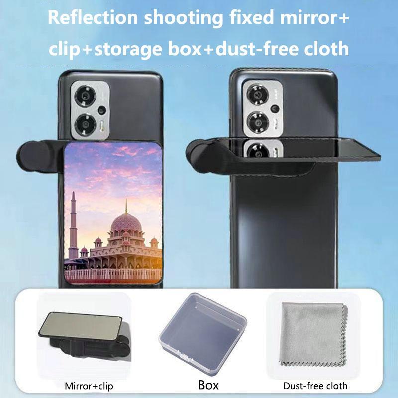 Phone Mirror Reflection Clip, Phone Mirror Reflection Selfie Clip, Phone Reflection Shooting Clip, Mobile Phone Accessories for Travel, Outdoor, Party