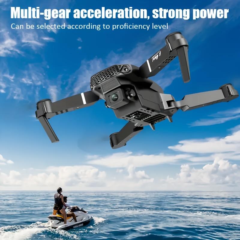 Dual camera drone, foldable, FPV real-time video RC quadcopter, equipped with 4K camera, 2 batteries, suitable for adults and beginners