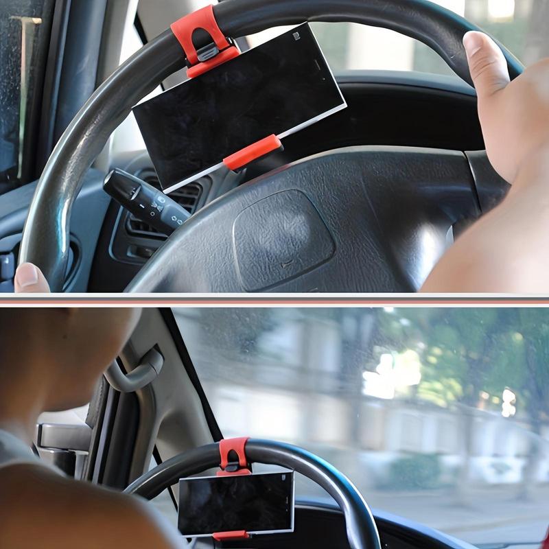 Car Steering Wheel Phone Holder, Mobile Phone Navigation Holder, Suitable for Electronic Devices with a Width Between 55-75mm