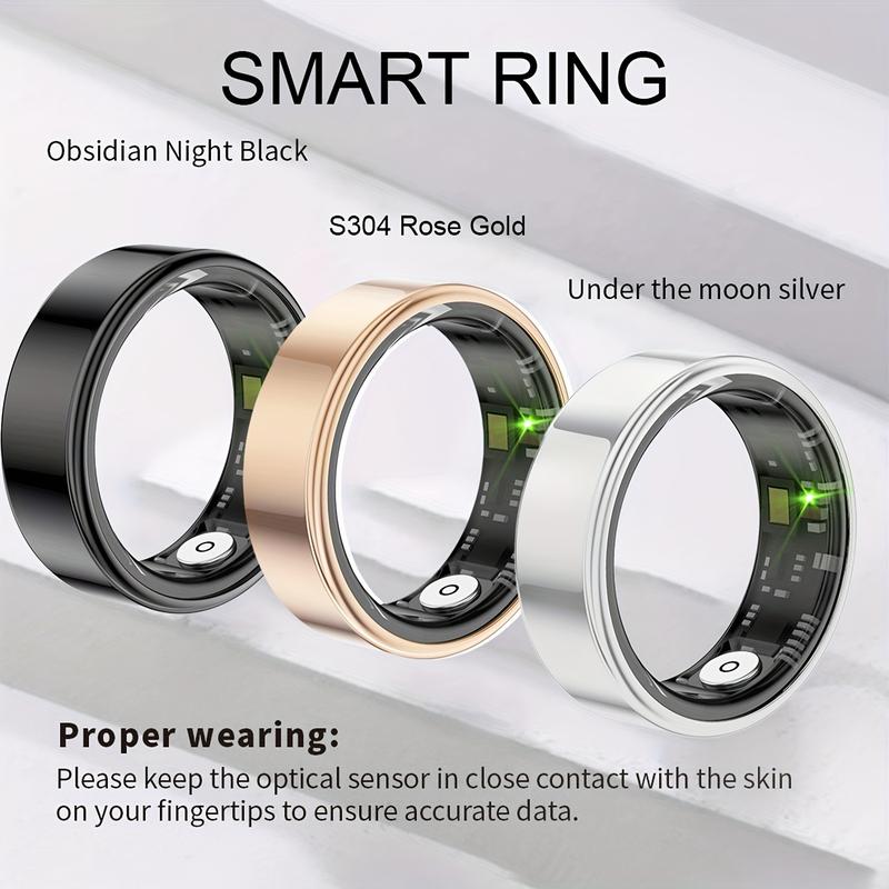 Smart Ring for Men and Women, Activity and Fitness Tracker with Steps, Distance, Calories, Sleep Tracking, Exercise Monitoring, Compatible with iPhone Android, IP68 Waterproof, Christmas Stocking Stuffers and Christmas FillerV