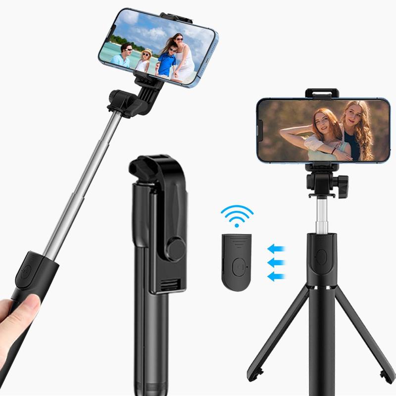 Battery Powered Portable Selfie Stick, 360-Degree Rotatable Live Streaming Remote Control Selfie Stick, Phone Tripod for Travel, Outdoor Photographing Use