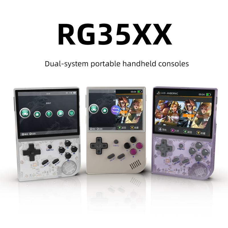 ANBERNIC RG35XX Mini Retro Handheld Game Console Linux+GarlicOS Handheld Game Player 6000+ Games 2600mAh Battery Gifts