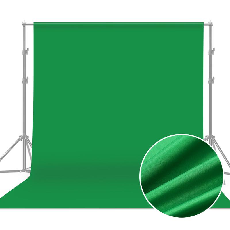 3 * 3m   10 * 10ft Professional Green Screen Backdrop Studio Photography Background Washable Durable Polyester-Cotton Fabric Seamless One-Piece Design for Portrait Product Shooting