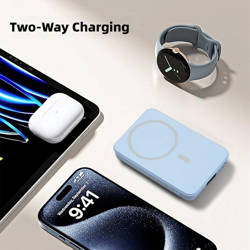 Magnetic Power Bank , 10000mAh Wireless Portable Charger with USB-C Cable, Battery Pack Only Compatible with iPhone 15 15 Plus 15 Pro 15 Pro Max, iPhone 14 13 12 Series and more