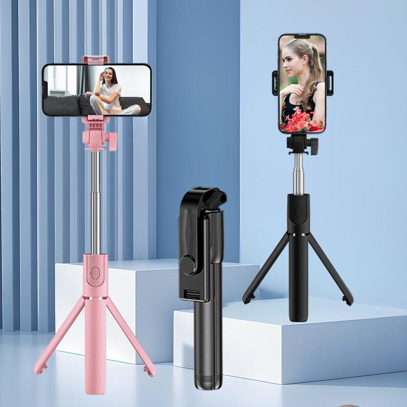 Battery Powered Portable Selfie Stick, 360-Degree Rotatable Live Streaming Remote Control Selfie Stick, Phone Tripod for Travel, Outdoor Photographing Use