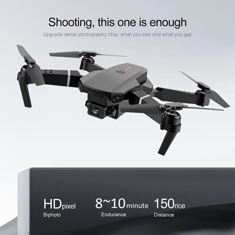 Dual camera drone, foldable, FPV real-time video RC quadcopter, equipped with 4K camera, 2 batteries, suitable for adults and beginners