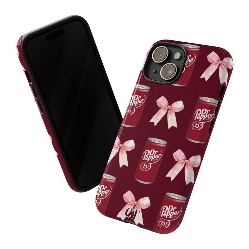 Dr Pepper Coquette Phone Case, Cute Pink Bow Collage Phone Case, Aesthetic Girly Phone Case, Phone Cases Phone Cover Hard Case Tough 2-piece Phone Case