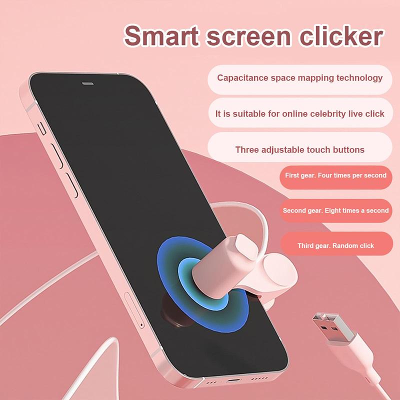 Video Live Streaming Thumbs Up Device, Platform Anchor Clicks To Increase Followers and Win Hearts, Lazy Desktop Game Continuous Clicker, Screen Automatic Clicker for Smartphone, Halloween Gift, Christmas Gift, Holiday Gift, Mobile Accessories