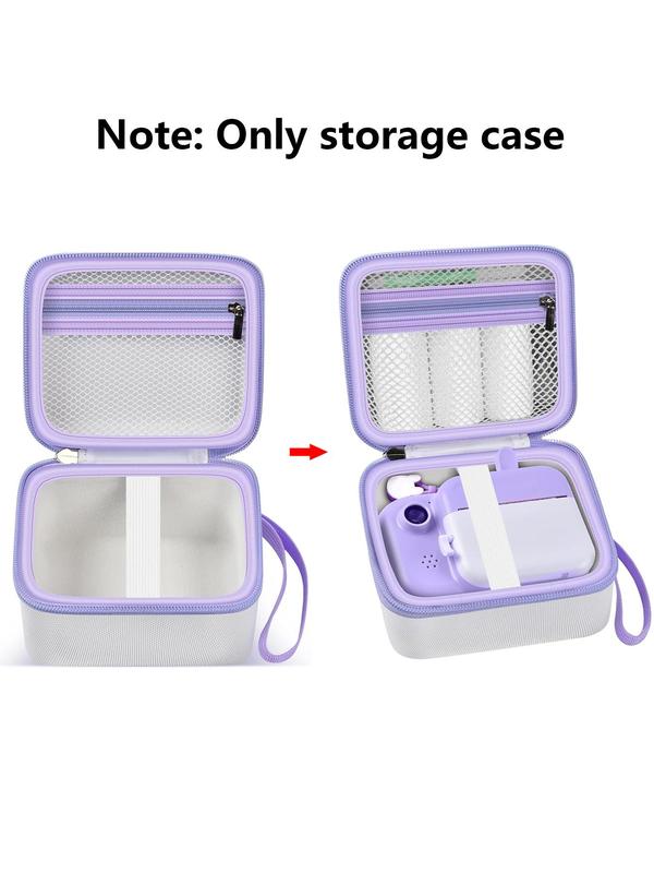 Kid's Plain Color Camera Case, Camera Storage Holder Bag, Camera & Print Paper Storage Bag, Travel Organizer for Kids