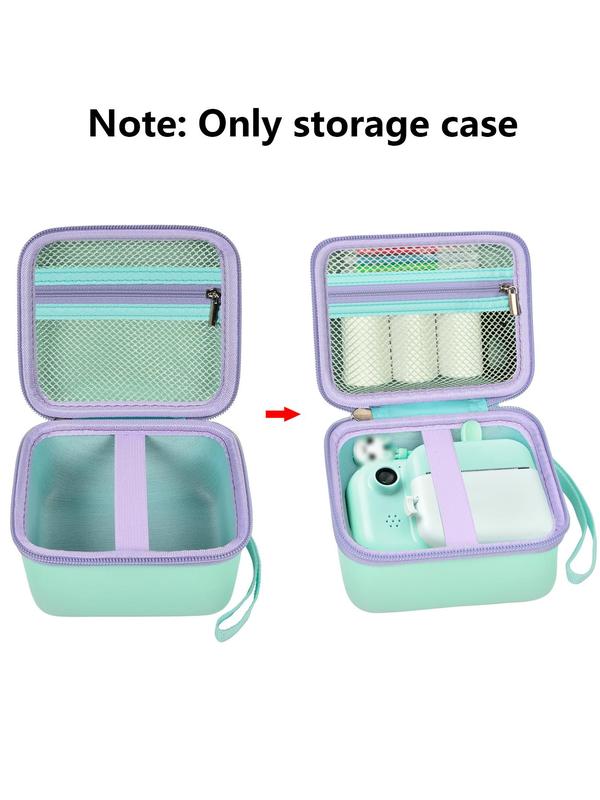 Kid's Plain Color Camera Case, Camera Storage Holder Bag, Camera & Print Paper Storage Bag, Travel Organizer for Kids