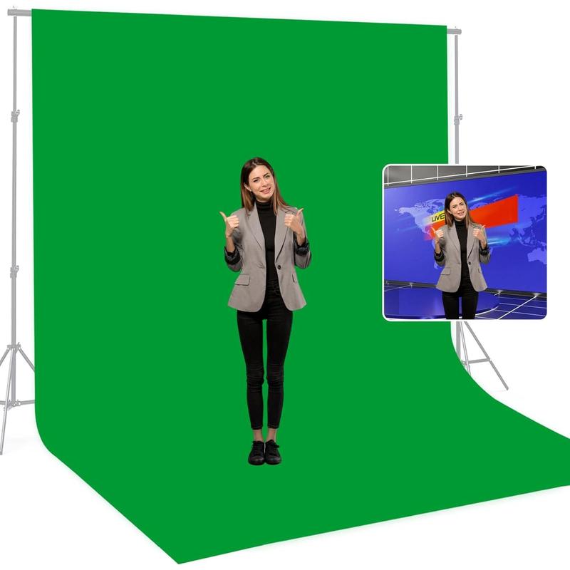 10 X10 FT Green Backdrop Cloth for Photography, Large Green Screen Background for Photoshoot, Green Cloth Fabric Curtain Chromakey Video Photoshoot Studio YouTube Conference Streaming