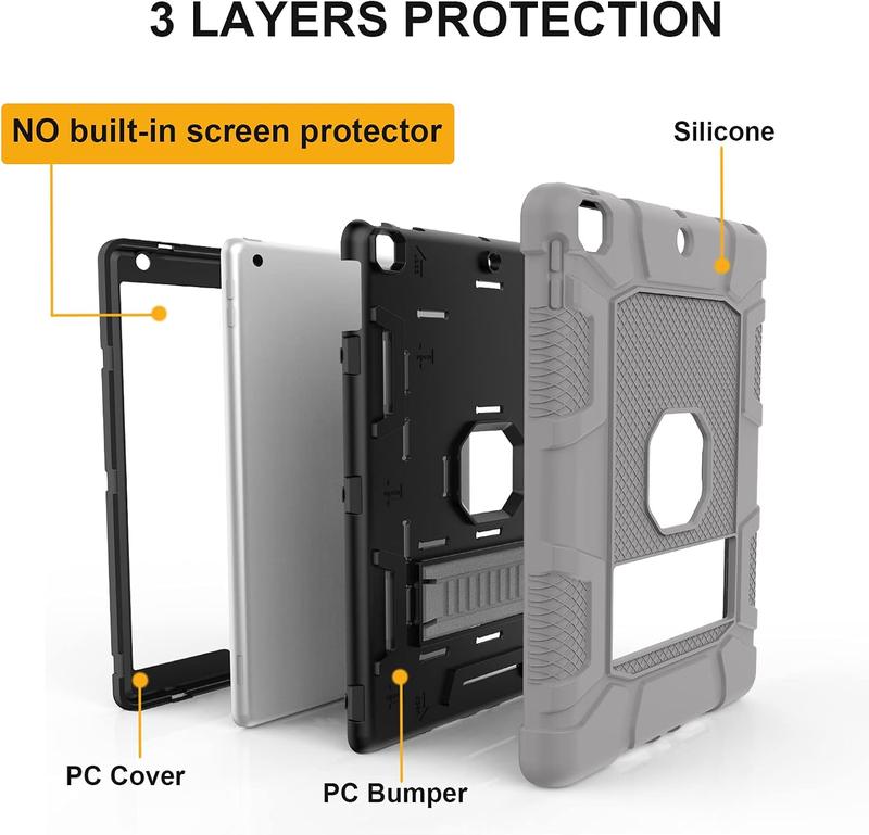 Heavy Duty Case for iPad 9th Generation, iPad 8th Generation,iPad 7th Generation  - Shockproof Rugged Protective Armor Case iPad 10.2