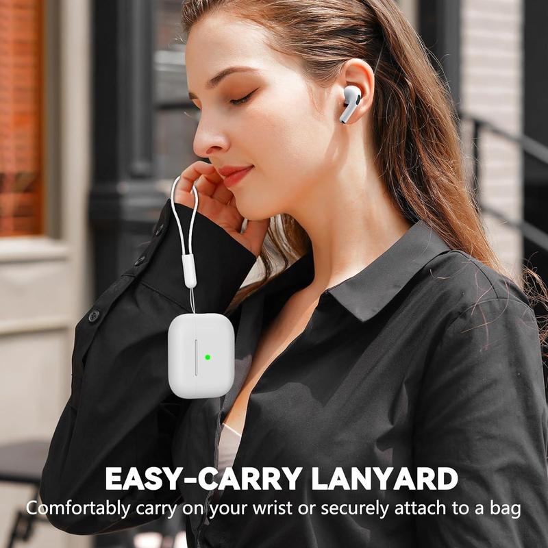 Earphone Case with Cleaner Kit, Earphones Protective Cases with Lanyard, Drop-resistant Earphone Protector for AirPods Pro 2nd Generation (2022 2023)