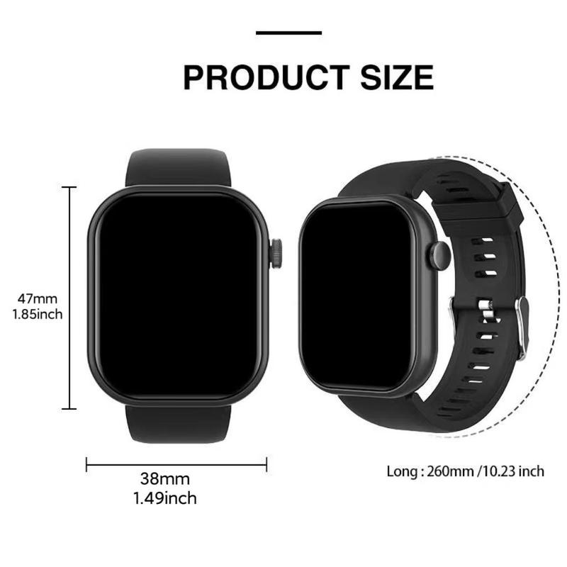 Smartwatch for Men & Women, Sports Smartwatches with Wireless Call Dial, Incoming Call Alert & Rejection, Message Alert View, Multiple APP Alerts & Custom Wallpaper, Fashion Watch Compatible with iPhone Android Phones, Touch Screen Watch