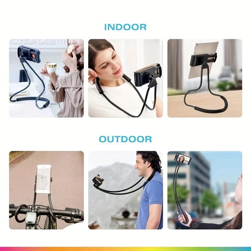 Neck Hanging Phone Holder, Multipurpose Desktop Live Streaming Lazy Neck Phone Holder, Phone Accessories for Bed, Sofa, Car, Selfie, Live