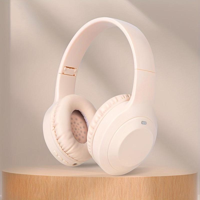 Wireless Over-ear Headphone, Foldable Sports Headphone, Stereo Sound Headphone for Mobile Games & HIFI Music