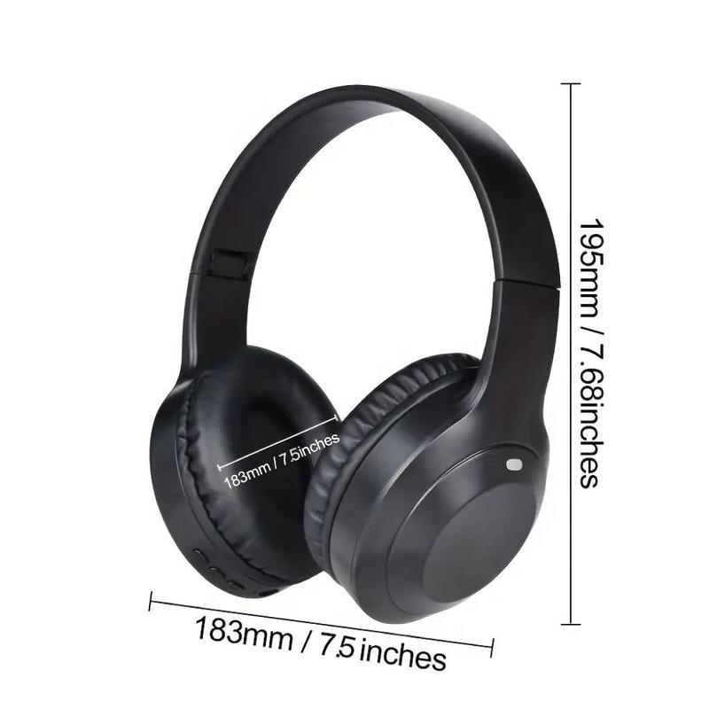 Wireless Over-ear Headphone, Foldable Sports Headphone, Stereo Sound Headphone for Mobile Games & HIFI Music