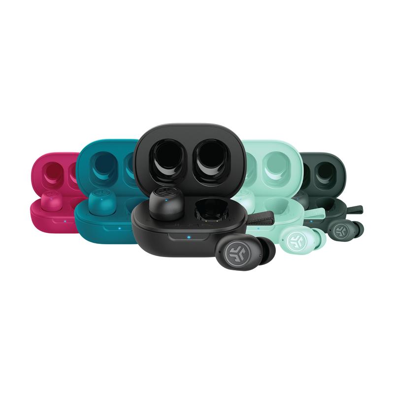 JLab JBuds Mini True Wireless Earbuds, Set of 5, IP55 Sweat Proof, Bluetooth, Be Aware Safety Mode, Customize Sound Controls, Android   iPhone